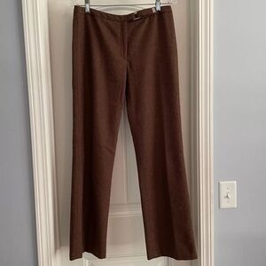 J Crew 6 Brown Wool Blend Pants Dress Slacks ~ Professional Career Classic